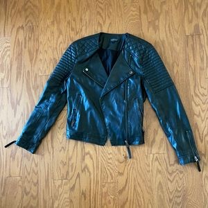Topshop faux leather jacket